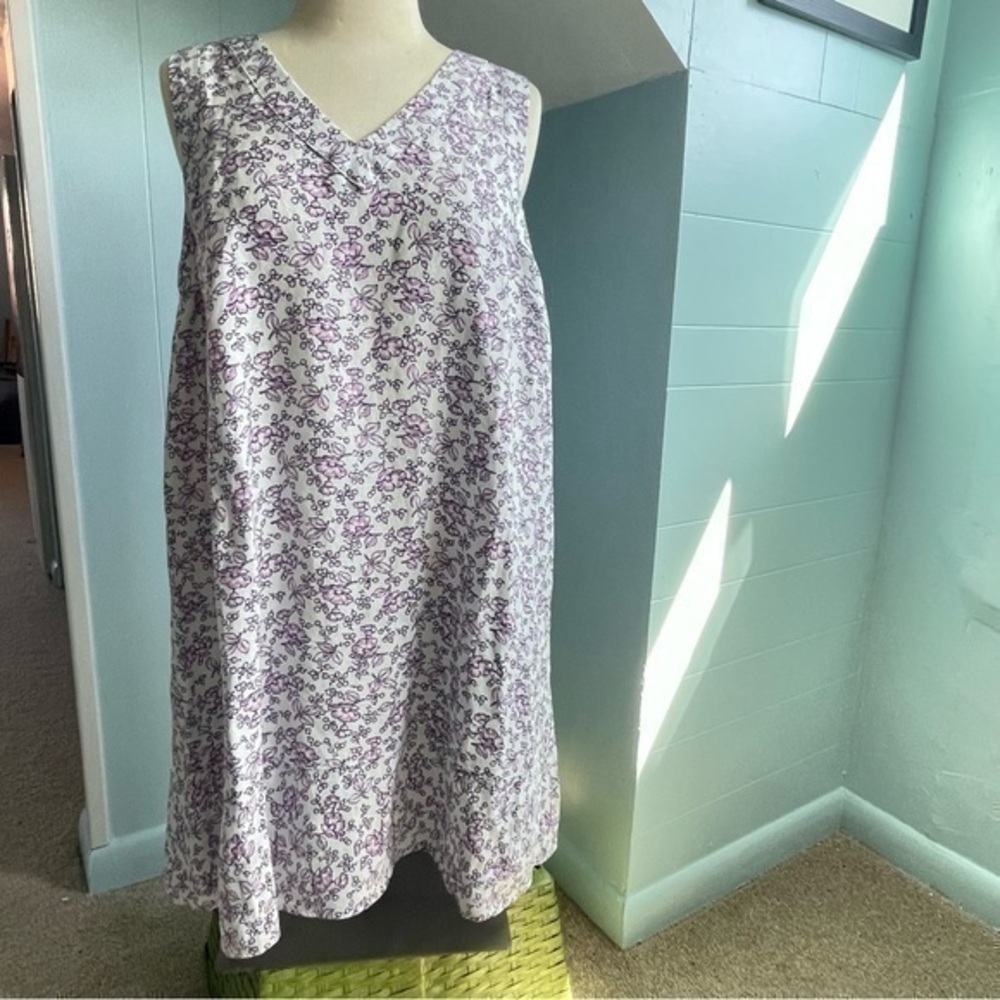 $15 SALE Loft NWT Petite Floral Flounce Dress Sleeveless Dress Pastel Spring